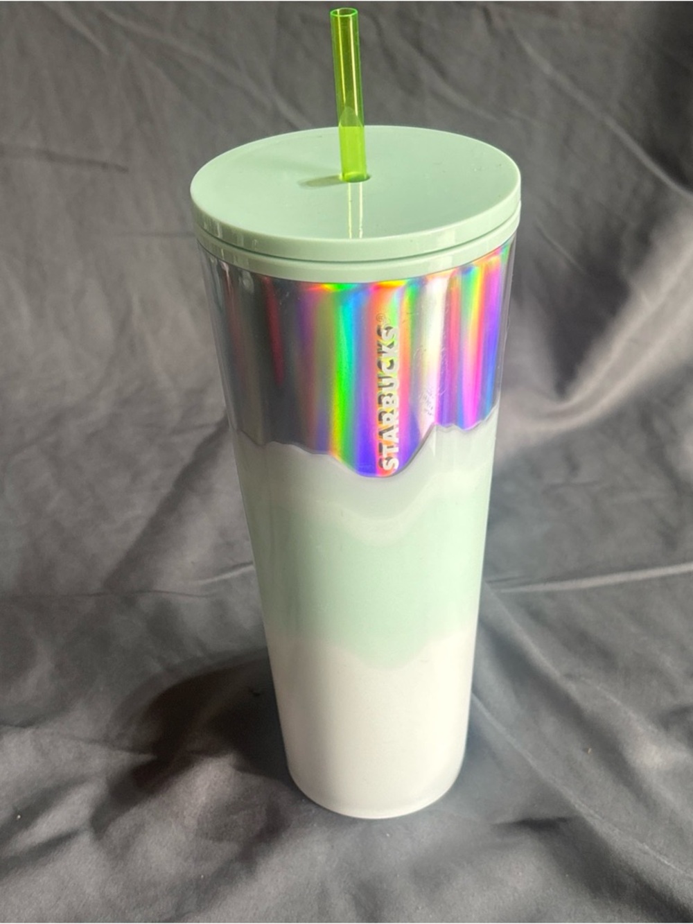 Starbucks Holiday 2021 Mint White Snow Cup Tumbler 24oz Venti Cold Cup US